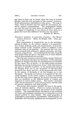 1899.] 261 any place in Italy can be found when the hour of central