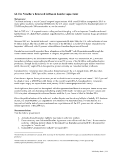 Canadian Chamber of Commerce Softwood Lumber approved