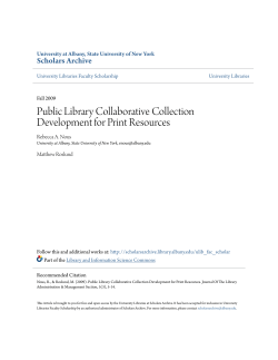 Public Library Collaborative Collection