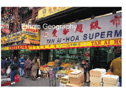 Ethnic Geography - AP Human Geography