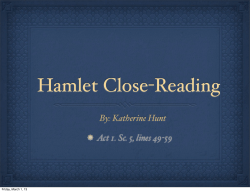 By: Katherine Hunt Act 1. Sc. 5, lines 49-59