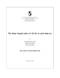 The Under-Registration of Births in Latin America - Inter