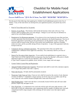 Food Truck Requirements and Guidelines