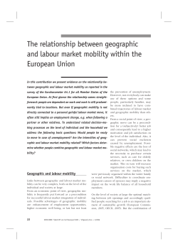 The relationship between geographic and labour