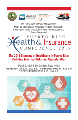 The 2015 Economy of Healthcare in Puerto Rico