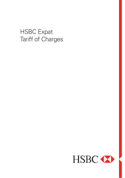 HSBC Expat Tariff of Charges