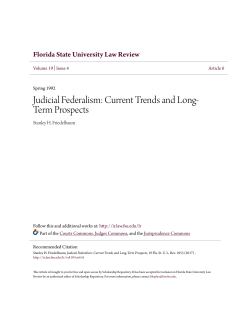 Judicial Federalism: Current Trends and Long