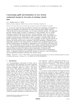 Constraining uplift and denudation of west African continental