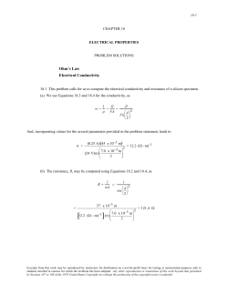 Chapter 18: Electronic Properties