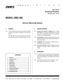 model cmx-300 - VLR Communications