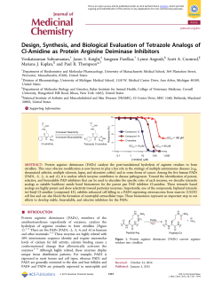 Design, Synthesis, and Biological Evaluation of Tetrazole Analogs of