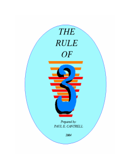 THREE, The Rule Of - Camp Hill church of Christ