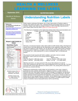 Nutrition Labels Part 4
