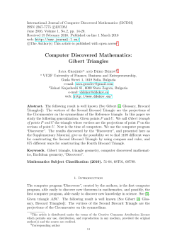 Gibert Triangles - International Journal of Computer Discovered