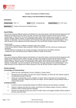 Modern History of the World:Different Paradigms