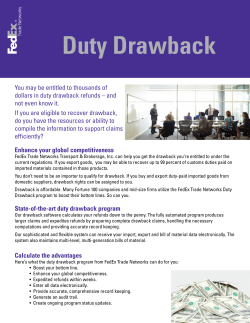 Duty Drawback - FedEx Trade Networks