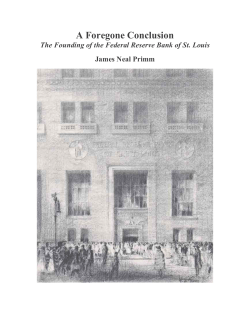 A Foregone Conclusion - Federal Reserve Bank of St. Louis