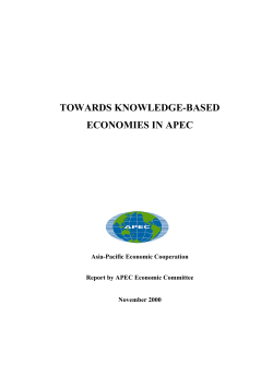 Towards Knowledge-Based Economies in APEC