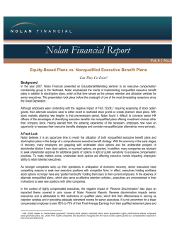 Equity-Based Plans vs. Nonqualified Executive