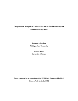 Comparative Analysis of Judicial Review in Parliamentary and