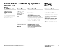 Curriculum Content by Episode