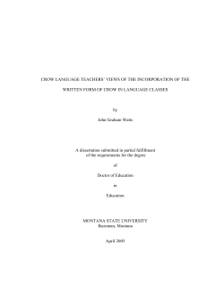 crow language teachers` views