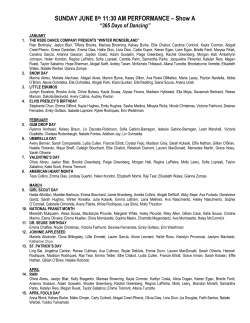 SATURDAY 5:00 PM PERFORMANCE