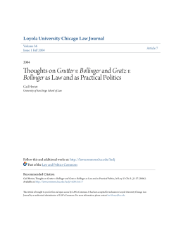 Thoughts on Grutter v. Bollinger and Gratz v