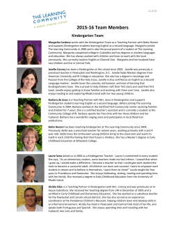 Kindergarten Team - The Learning Community