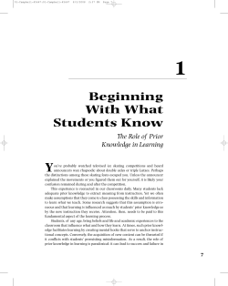 Beginning With What Students Know