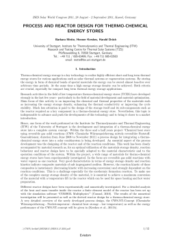 process and reactor design for thermo