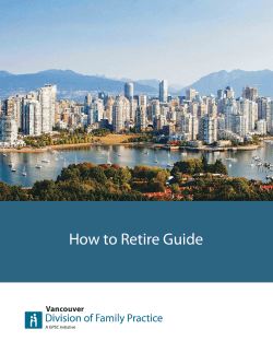 How to Retire Guide - Divisions of Family Practice