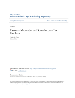 Eisener v. Macomber and Some Income Tax Problems