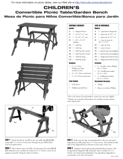 Children`s Convertible Picnic Table Instructions