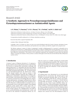 A Synthetic Approach to Pyrazolopyranopyrimidinones and