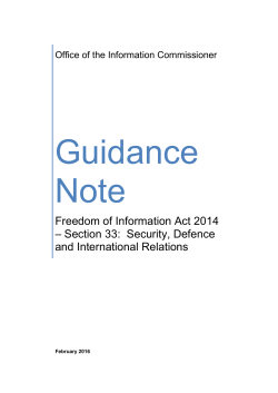 Section 33 - Office of the Information Commissioner