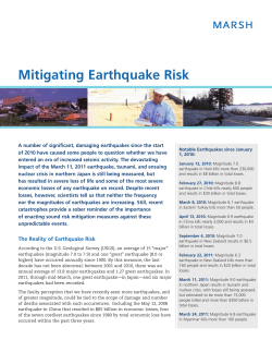 Mitigating Earthquake Risk
