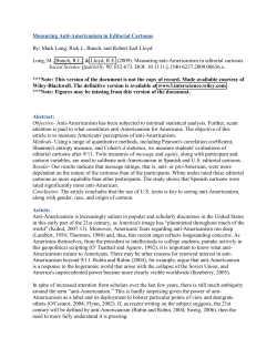 Measuring Anti-Americanism in Editorial Cartoons By