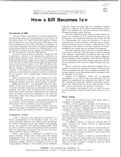 How a Bill Becomes law