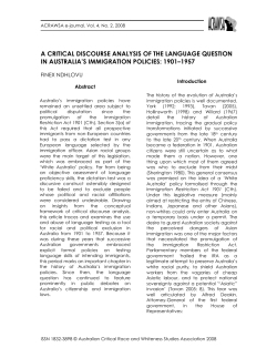 a critical discourse analysis of the language question in australia`s