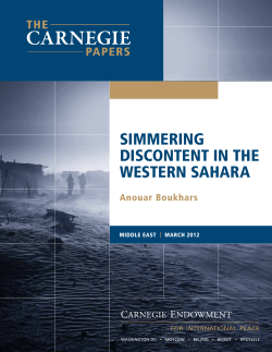 simmering discontent in the western sahara