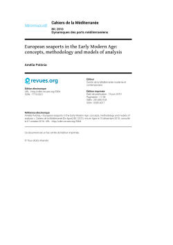 European seaports in the Early Modern Age: concepts, methodology