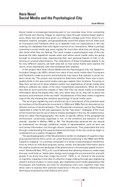 Here Now! Social Media and the Psychological City