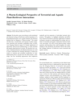 A Pharm-Ecological Perspective of Terrestrial and Aquatic Plant