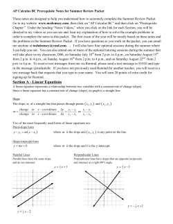Section A - Linear Equations