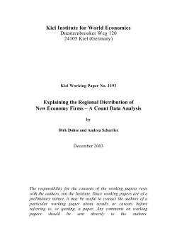 Explaining the Regional Distribution of New Economy Firms