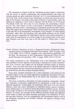 Reviews Roland Hardenberg lIARKA GURUNG, Mountains of Asia