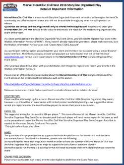 Marvel HeroClix: Civil War 2016 Storyline Organized Play