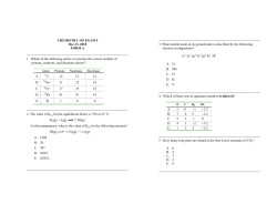 Exam 4 - Chemistry Courses