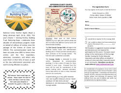 Pre-registration Form National Crime Victims` Rights Week is being